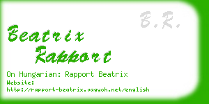 beatrix rapport business card